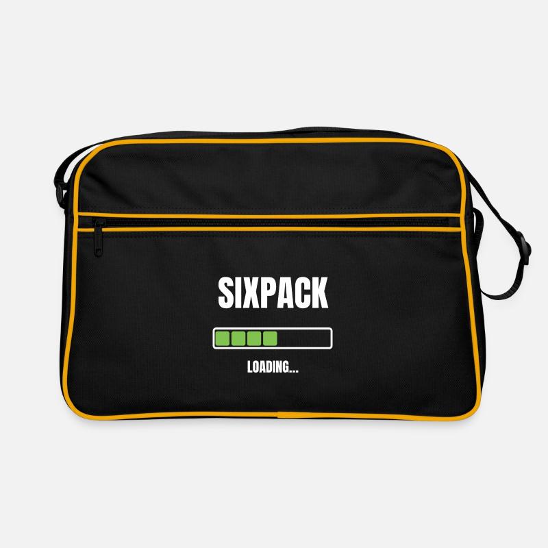 Sixpack Waschbrettbauch loading Bauchmuskeln Retro Tasche