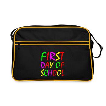 First day of school - Retro Bag - black/gold - Front