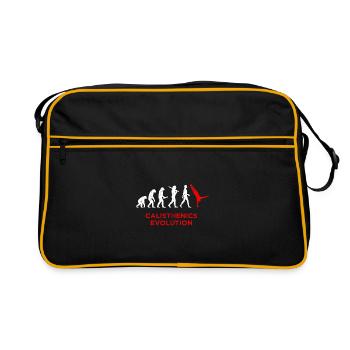 Calisthenics Evolution Bodweightworkout Fitness - Retro Tasche - Schwarz/Gold - Vorne