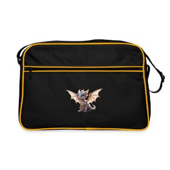 Dragon Iris : Dragon Iridescent aux ailes - Sac Retro - noir/or - Devant