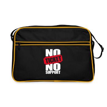 No Ticket No Support Computer Scientist IT Administrator - Retro Bag - black/gold - Front