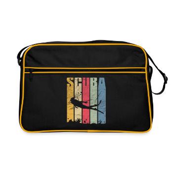Vintage scuba diving for funny diver - Retro Bag - black/gold - Front