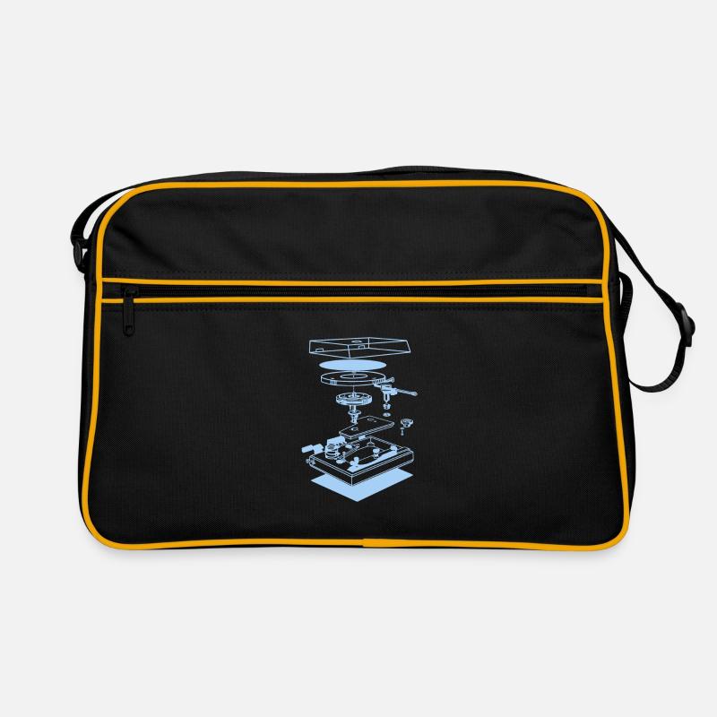 DJ Silhouette Table de mixage Djane Disco Rave Cadeau Sac Retro