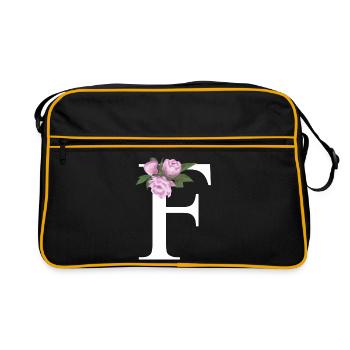 F - Retro Tasche - Schwarz/Gold - Vorne