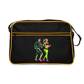 Joggers in the style of the 80s - Retro Bag - black/gold - Front