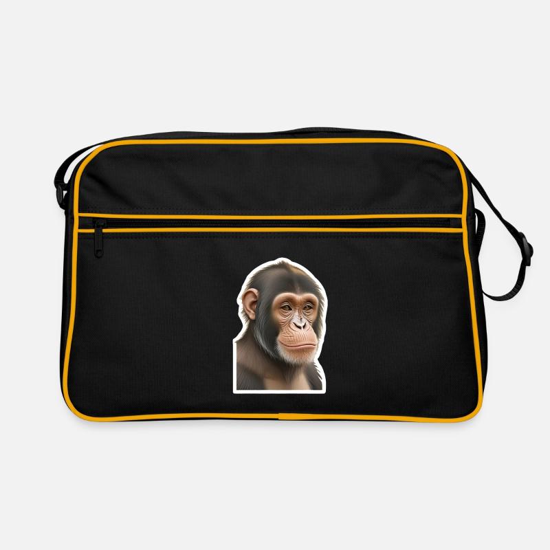 Schimpanse Retro Tasche