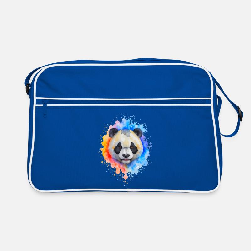 Wasserfarben Panda Splash Retro Tasche