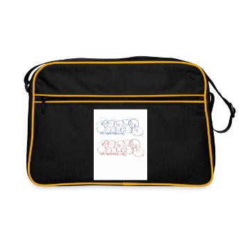 Paris Bubble Paris Throw-up Paris Graffiti - Retro Bag - black/gold - Front