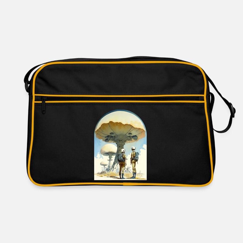 Mushroom Digital Space Art 70s Retro Tasche