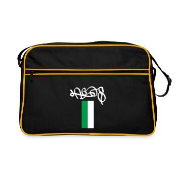 L’authentique souvenir nigérian de Lagos - Sac Retro - noir/or - Devant