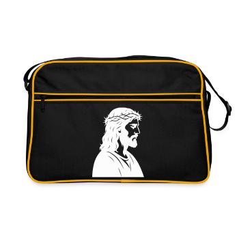 Silhouette de Jésus-Christ - Sac Retro - noir/or - Devant