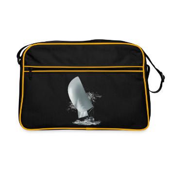 Segelboot - Retro Tasche - Schwarz/Gold - Vorne