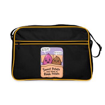 Duo de patates douces et de pommes de terre grossières - Sac Retro - noir/or - Devant