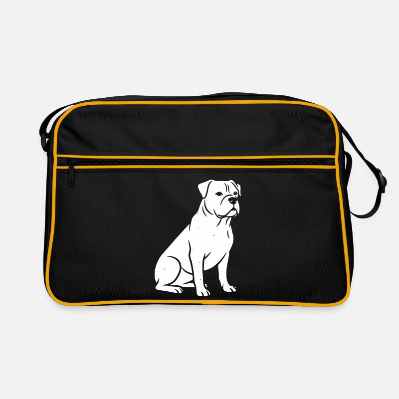 Dog dogs vector art design Retro Bag