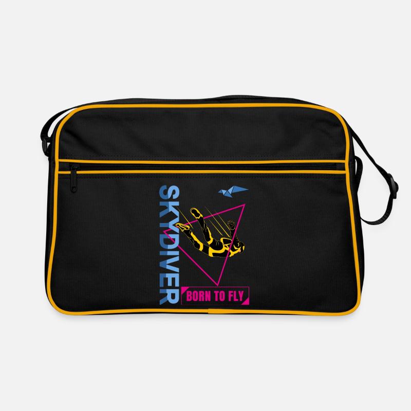 Parachuting Skydiver | Born to Fly Retro Bag