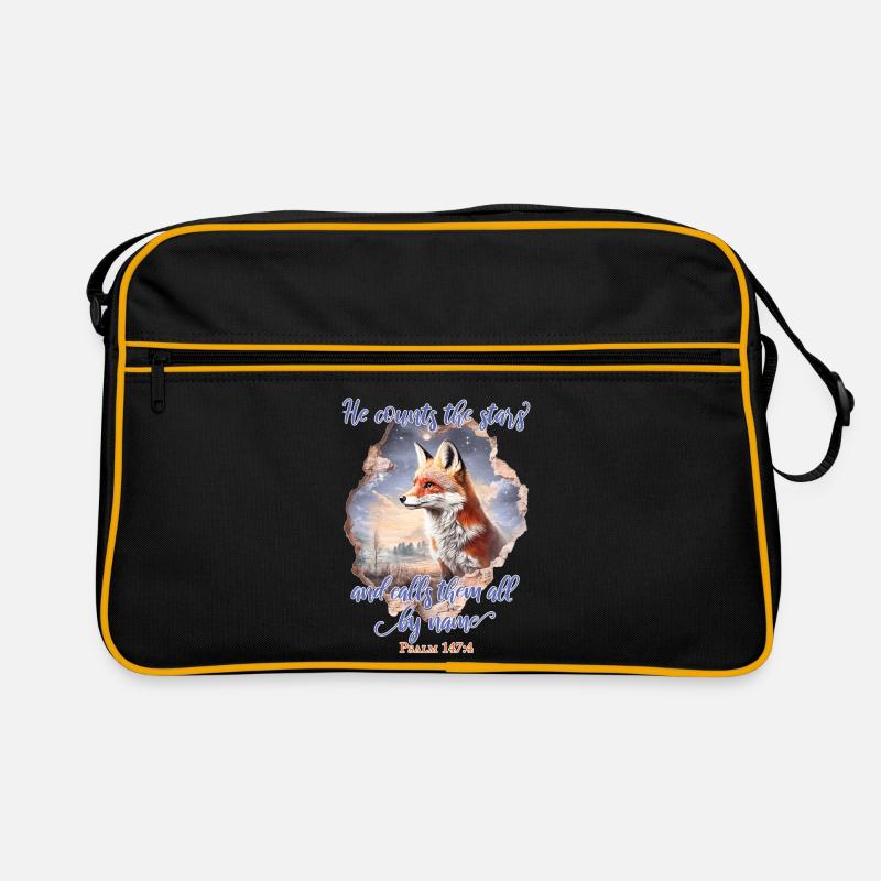 Fuchs Bibelvers Christlich Retro Tasche