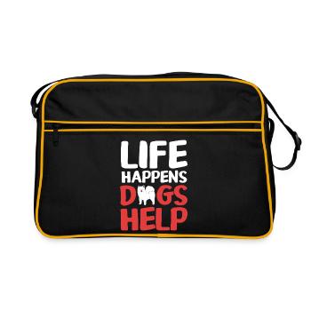 Therapy Therapist Dog Therapy Dog Dog Trainer - Retro Bag - black/gold - Front