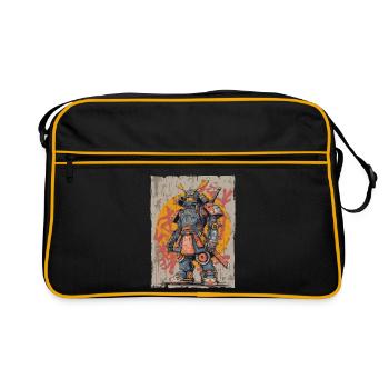 Mechanical Samurai Street Art - Retro Bag - black/gold - Front