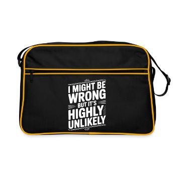 Je peux me tromper, mais c’est très peu probable - Sac Retro - noir/or - Devant