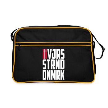 Vejers Strand, Denmark - Retro Bag - black/gold - Front