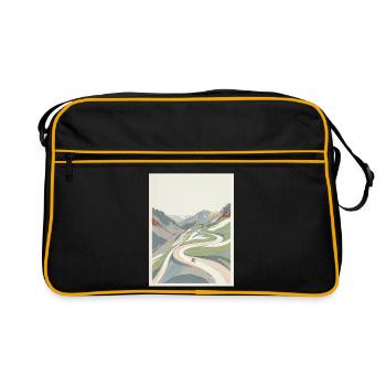 Alpe d’Huez — Mémoire cycliste - Sac Retro - noir/or - Devant