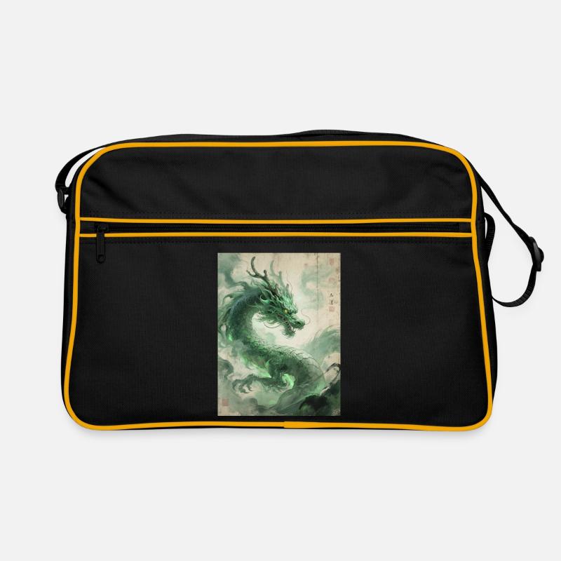 L'Éveil du Dragon : Qinglong - Prospérité Oriental - Sac Retro - noir/or