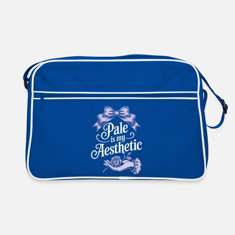 Écriture esthétique pâle avec nœud Sac Retro