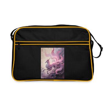 La Chrysalide de Soie : Renard à Neuf Queues  - Sac Retro - noir/or - Devant