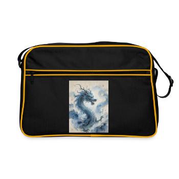 L'Apothéose Céleste : Dragon Bleu – Infinité - Sac Retro - noir/or - Devant