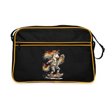 Skateur Unicorn Retour à l’école 2026 - Sac Retro - noir/or - Devant