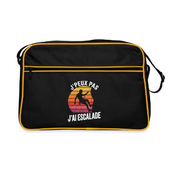 J'peux pas j'ai escalade - passion escalade - Sac Retro - noir/or - Devant