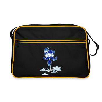 Monsieur Bleu - Sac Retro - noir/or - Devant