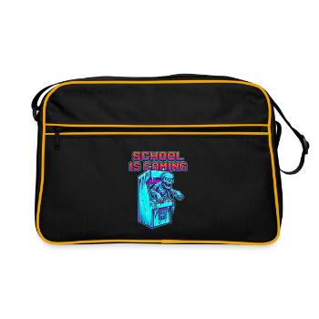 L’école arrive Arcade Pixel Art de Zombies - Sac Retro - noir/or - Devant