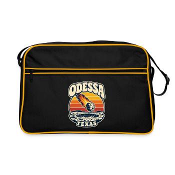 Texas Odessa Meteor Sunset - Retro Tasche - Schwarz/Gold - Vorne