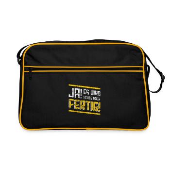 Travail rengaine T-shirt - Sac Retro - noir/or - Devant
