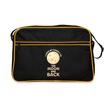 Familie Liebe - Retro Tasche - Schwarz/Gold - Vorne