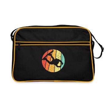 Wakeboard wakeboarder retro gift - Retro Bag - black/gold - Front