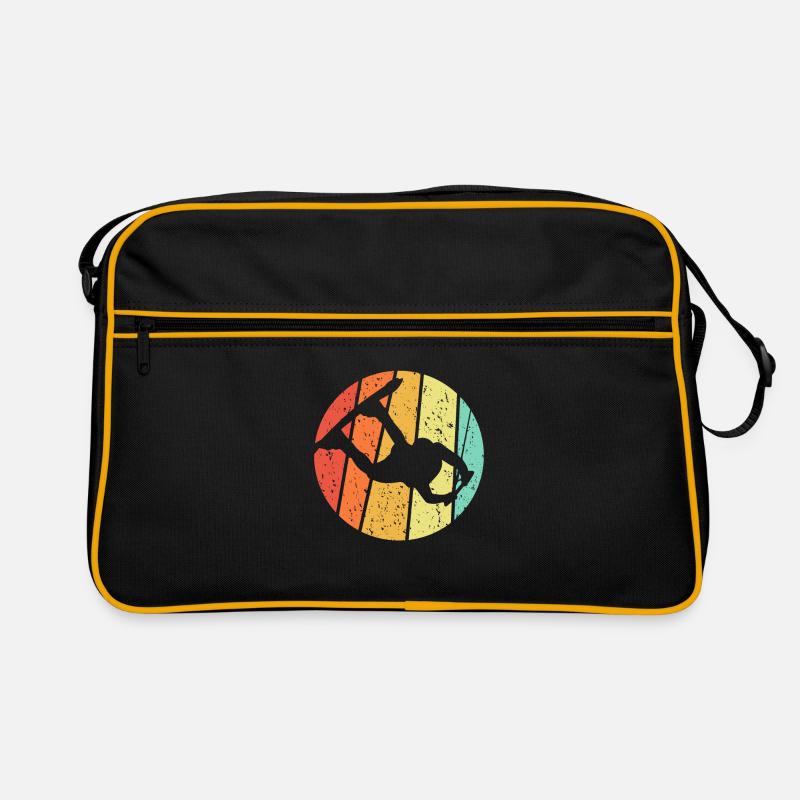 Wakeboard Wakeboarder Retro Geschenk - Retro Tasche - Schwarz/Gold