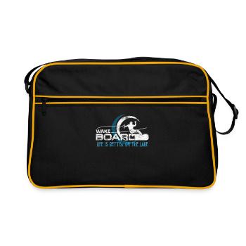 Wakeboard wakeboarder wave rider - Retro Bag - black/gold - Front