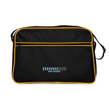 Baby Loading lustige Geschenkidee - Sac Retro - noir/or - Devant