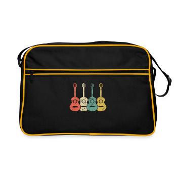 Ukulélé Soprano-ukulélé - Sac Retro - noir/or - Devant