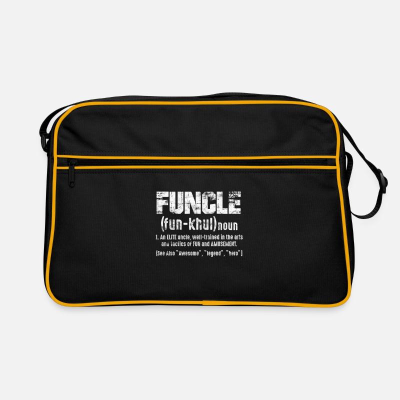 Funcle - The fun uncle funny sayings gift - Retro Bag - black/gold