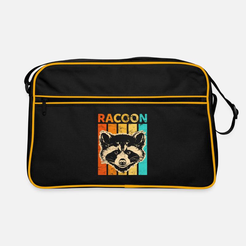 Waschbär Bergtier Retro Retro Tasche