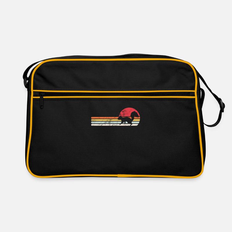 Eichhörnchen Eichhörnchen Eichhörnchen - Retro Tasche - Schwarz/Gold