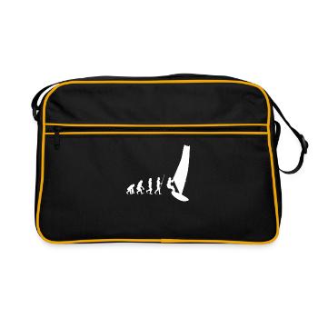 Kitesurfen Kitesurfer Evolution - Retro Tasche - Schwarz/Gold - Vorne