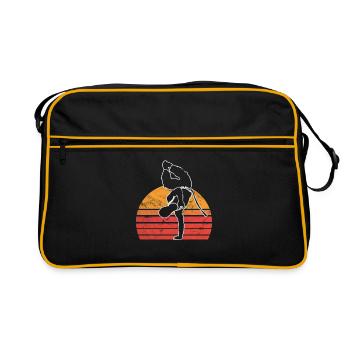 Cadeau de danse de sport de combat de capoeira - Sac Retro - noir/or - Devant