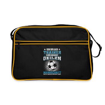 Fußballtrainer einer absolut geilen Mannschaft - Retro Tasche - Schwarz/Gold - Vorne
