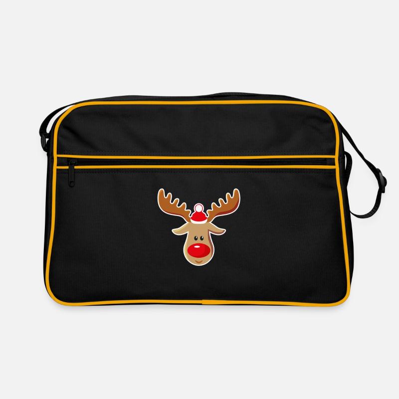 Funny reindeer Rudolf Christmas gift Retro Bag
