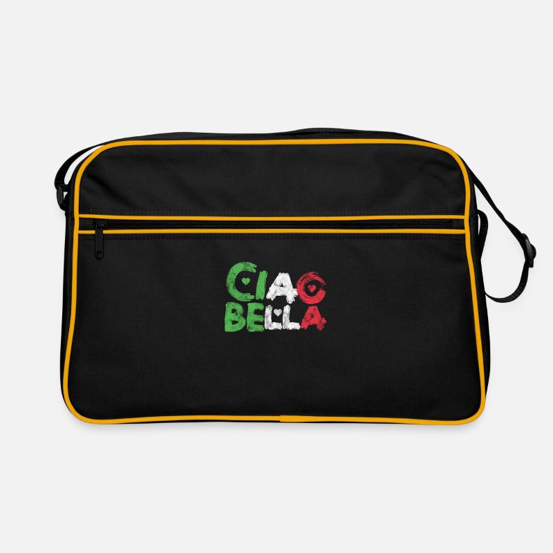 Ciao Bella - Retro Tasche - Schwarz/Gold