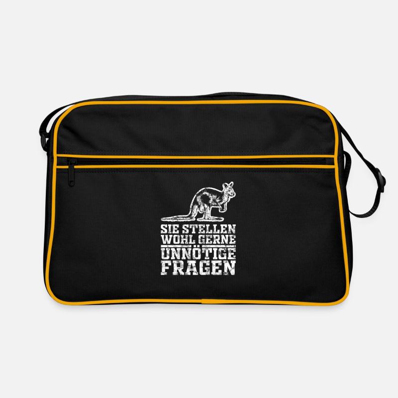 Känguru Känguru Känguru - Retro Tasche - Schwarz/Gold